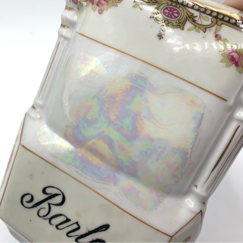 Vintage Hand Painted Japan Lusterware Barley Ceramic Canister - Picture 4 of 15